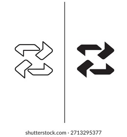 Imagen que muestra dos señales de tráfico con flechas que indican las direcciones de los carriles. Una señal muestra un giro a la izquierda y un giro a la derecha, mientras que la otra indica un giro a la izquierda solamente.