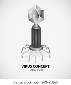 Imagen que muestra el concepto de un virus