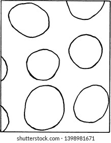 An Image showing cross section of the stem of hop. It is round shape of the tissue, vintage line drawing or engraving illustration.