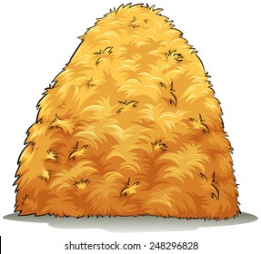 An image showing a haystack on a white background