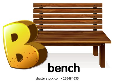 An image showing a letter B for bench on a white background 