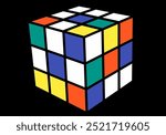 The image shows a 3D Rubik