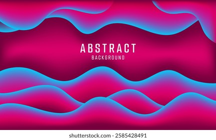 The image shows an abstract background featuring vibrant pink and blue gradient waves creating a dynamic and visually appealing design.