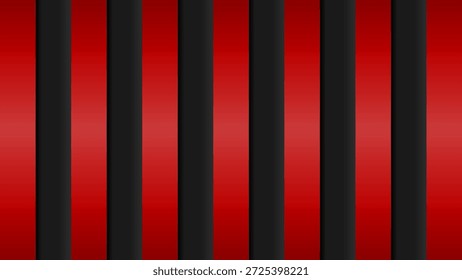 La Imagen muestra un patrón de línea de Vertical negro, pero con líneas más claras y un aspecto más simple que la primera Imagen. El fondo rojo graduado sigue siendo dominante, dándole una sensación de estabilidad, minimalismo y fuerza.
