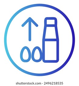 The image shows a bottle of almond milk with three almonds and an arrow pointing upwards, implying that almond milk is made from almonds.