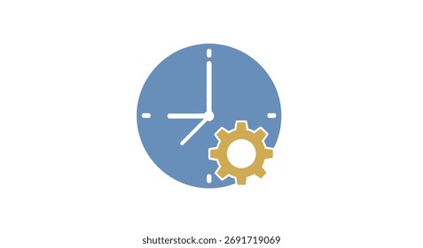 La Imagen muestra un reloj con un engranaje, que simboliza la gestión del tiempo y las Configuraciones.