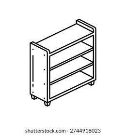 The image shows a compact, three-tiered rolling cart with a rectangular frame. Each shelf is open and appears to be made of a sturdy material, likely metal. The cart has four wheels for mobility, making it ideal for easy movement within offices, workshops, or homes. The design is minimalistic and functional, suitable for storing files, boxes, or other lightweight items.