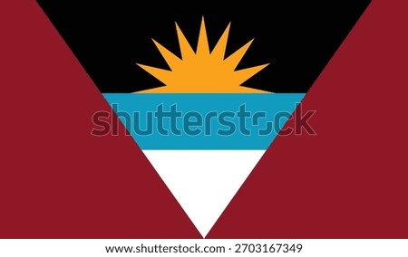 The image shows the flag of Antigua and Barbuda.