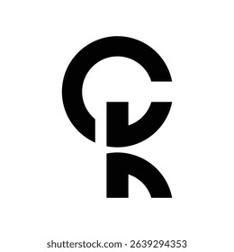 The image shows a geometric monogram logo design of an initial letter CK in black color that looks clean and bold on a white background 