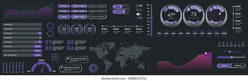 The image shows the interface of a modern app or web application used to track finances or plan events. Basic elements include a set of buttons, menus, and options.