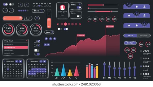 The image shows the interface of a modern app or web application used to track finances or plan events. Basic elements include a set of buttons, menus, and options.