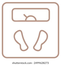 The image shows a line drawing of a scale, typically used to measure weight.