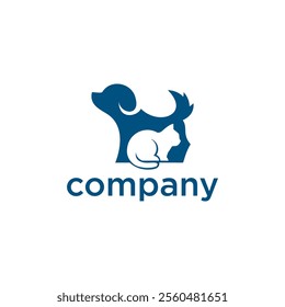 The image shows a logo featuring the silhouettes of dog and cat