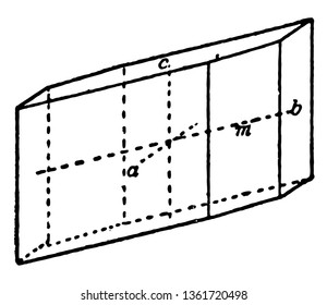Das Bild zeigt die Hauptformen des Trikliniksystems: Triklinikrismus, Vintage-Linienzeichnung oder Graviergrafik.