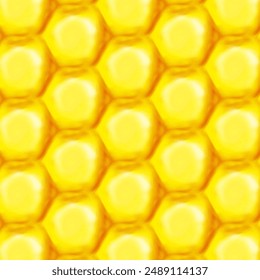 La Imagen muestra un patrón de hexágonos amarillos, que se asemeja a una estructura de panal de abejas. Cada hexágono tiene una forma uniforme y está muy compactado, lo que crea un patrón geométrico repetitivo y visualmente atractivo.