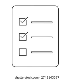 The image shows a simple checklist with three items. The first two items are checked, while the third remains unchecked.