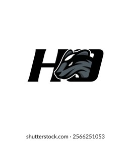 The image shows a stylized logo with the letters 'HD' and a graphic of a fierce animal head, possibly a wolf or a bear, integrated into the letter 'D'.