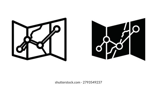 The image shows two abstract diagrams featuring interconnected nodes and lines on folded paper structures. The left diagram is in black lines on a white background, while the right diagram is in white lines on a black background. Both diagrams appear to represent network connections or pathways, emphasizing the spatial relationships between the nodes and how they fold into a three-dimensional perspective.