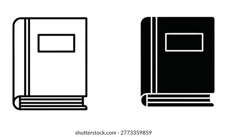 The image shows two closed notebooks side by side. The notebook on the left is depicted in a white and light grey color scheme with a simple, clean design and a rectangular pocket on the front cover. The notebook on the right is shown in black with a similar design, including a pocket on the front cover, highlighting a contrast between the two color schemes.