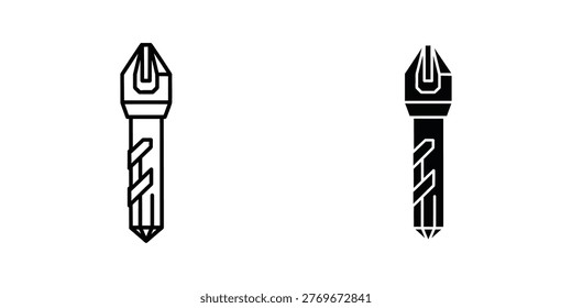 The image shows two different drill bits side by side. The drill bit on the left has a cylindrical shank with straight flutes, which are commonly used for general-purpose drilling in various materials. The drill bit on the right features a more robust, often hex-shank design, with spiral flutes that are typically used for heavy-duty drilling tasks, providing better chip clearance and stability. Both drill bits have pointed tips designed to penetrate materials efficiently.