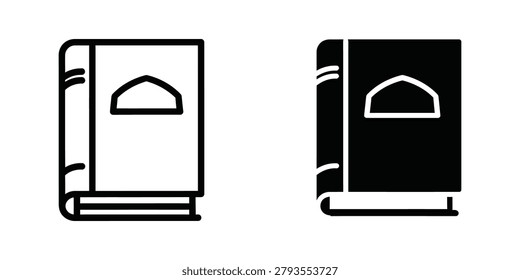 The image shows two open books placed side by side. The book on the left has a white cover with a simple arched window design on its page, while the book on the right features a black cover with the same arched window design on its page. Both books have visible spines and appear to be of similar size and style.