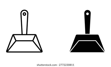 The image shows two types of brooms side by side. On the left is a traditional broom with a bundle of stiff fibers attached to a handle, designed for sweeping loose debris. On the right is a modern push broom with a flat, often rubber or plastic bristle base, used for pushing dirt and debris along surfaces. Both brooms have a similar handle structure with a hole for hanging or storage.