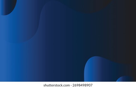 Image shows a wavy blue and black gradient background with smooth curves and color transitions creating a modern look for various creative applications.