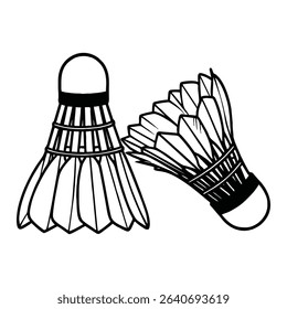 image of a shuttlecock silhouette on a white background