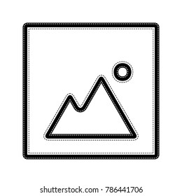Image sign illustration. Vector. Flat style black icon on white.