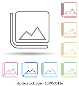 Image sign in multi color style icon. Simple thin line, outline vector of image icons for ui and ux, website or mobile application