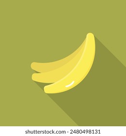 Imagen de un plátano simple en un estilo de dibujos animados plana sobre un fondo aislado blanco. Ilustración vectorial