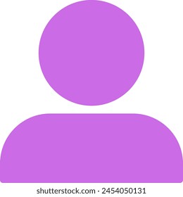 image of a simple purple user sign icon