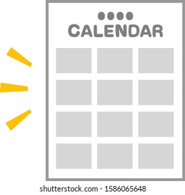 Image of a simple wall calendar