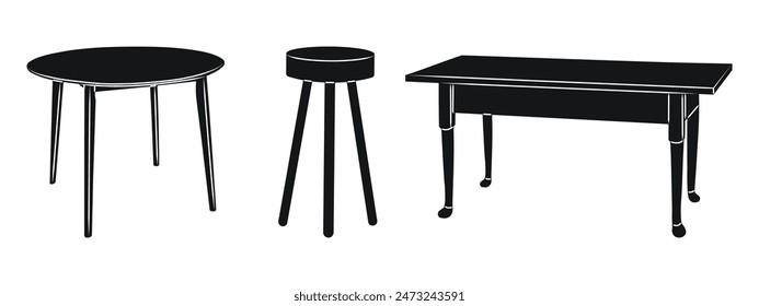 Imagen de tablas individuales. Parte del interior