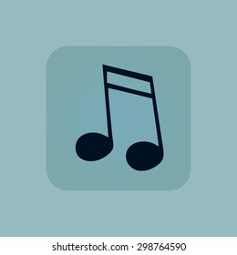 Image of sixteenth note in square, on pale blue background