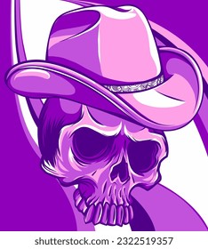 The image of the skull. Vector illustration.