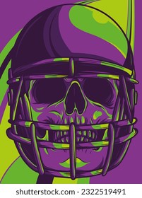 The image of the skull. Vector illustration.