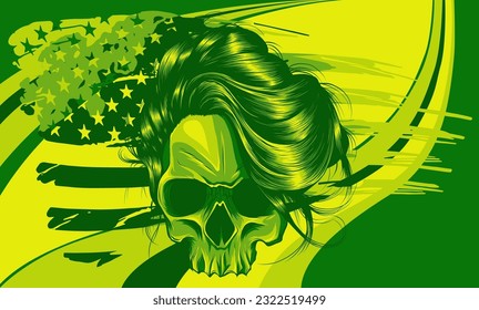 The image of the skull. Vector illustration.