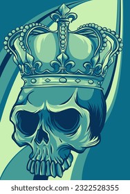 The image of the skull. Vector illustration.