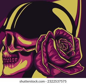 The image of the skull. Vector illustration.