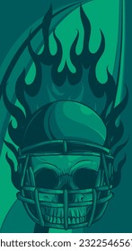 The image of the skull. Vector illustration.