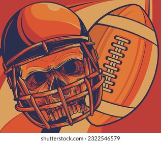 The image of the skull. Vector illustration.