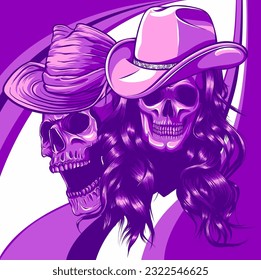 The image of the skull. Vector illustration.