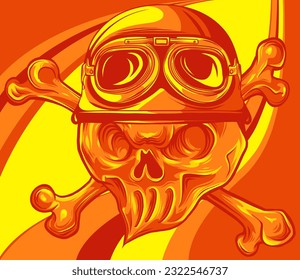 The image of the skull. Vector illustration.