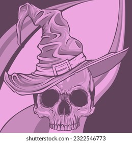 The image of the skull. Vector illustration.