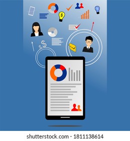 image of a smart phone related to the business world