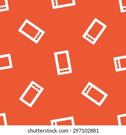 Image of smartphone, repeated on orange background
