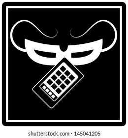 An image of a smartphone theft icon.