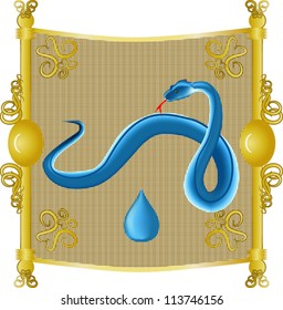 an image of the snake, the water on the eastern calendar