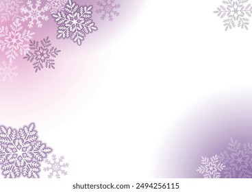 Imagen de nieve cayendo silenciosamente Fondo púrpura